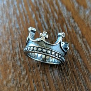 Stainless steel crow ring